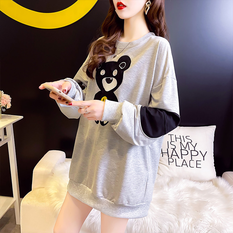 Roupa de maternidade outono wear 2026 solto topo de maternidade tamanho grande estilo fino roupa de maternidade pulôver 