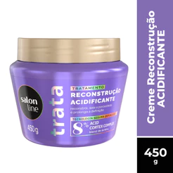 MÁSCARA DE TRATAMENTO SALON LINE TRATA RECONSTRUÇÃO ACIDIFICANTE 450G