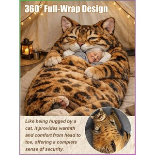 [Conforto Extra] Saco De Dormir Para Gato Adulto Macio Aconchegante De Pelúcia/Saco Para Gatos/Cama Quente