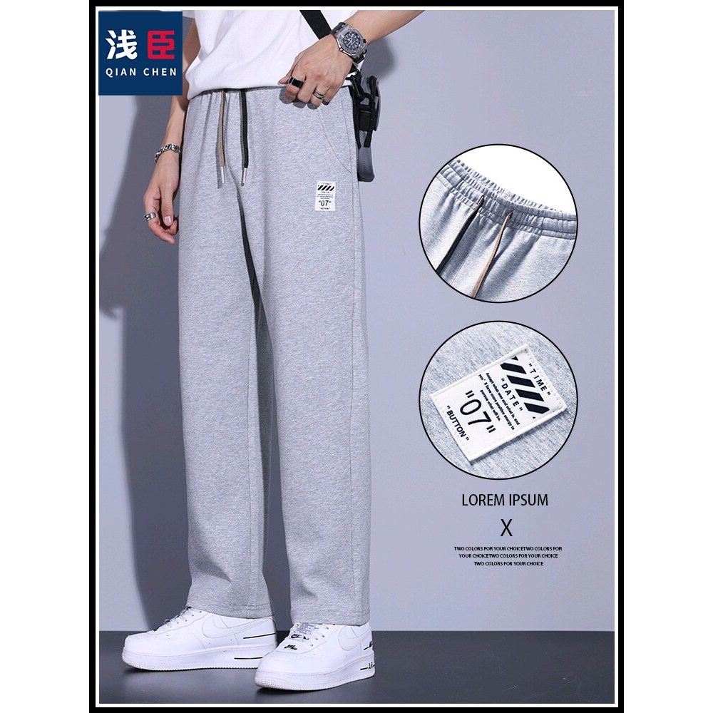 Calça de moletom masculina verão novo estilo calças retas soltas calças casuais