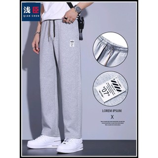 Calça de moletom masculina verão novo estilo calças retas soltas calças casuais