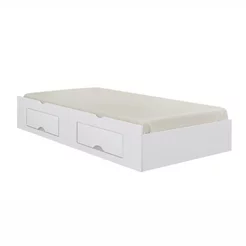 Cama Auxiliar 2 Gavetas Premium Branco Branco