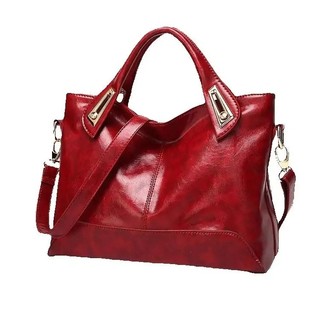 Bolsa de mão de couro sintético macio da Zency, design elegante e luxuoso, bolsa de ombro e transversal de grande capaci