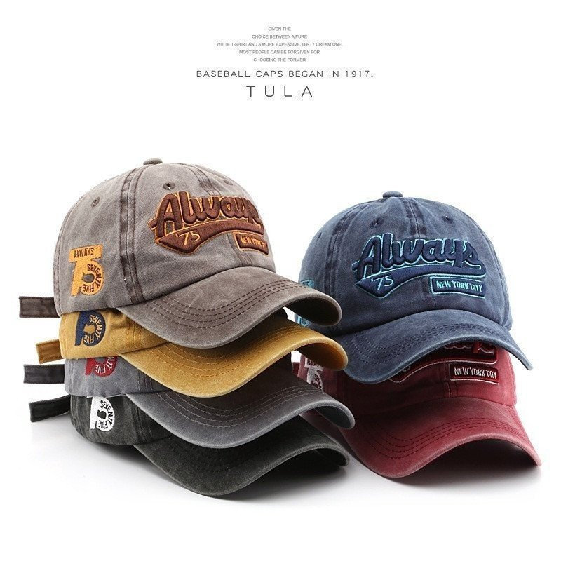 Boné De Beisebol Bordado Com Letras Sempre Lavadas Hiphop Retro Discovery Street Hat Feminino Masculino