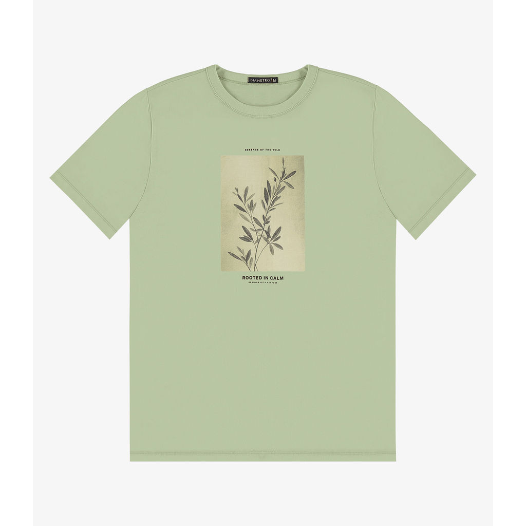 Camiseta Masculina em Meia Malha Diametro Verde · foto 2