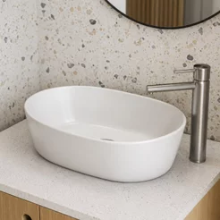 Cuba Sobrepor Banheiro Lavabo de Louça Retangular 41x31 Fiori Branco