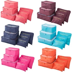 Kit Organizador de Mala de Viagem 6 Peças Necessaire Bolsa Organizadora de Roupas