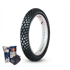 Kit Pneu Moto + Câmara Maggion 80/100-14 BIZ-POP Traseiro Uso com Câmara