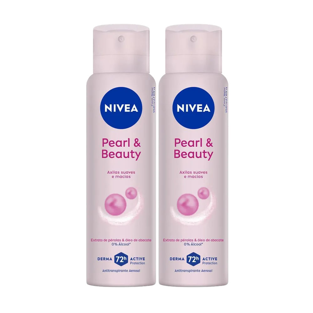 Kit Desodorante Aerosol Nivea Pearl & Beauty 150ml - 2 unidades