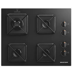 Cooktop Brastemp 4 Bocas a Gás, Grades de Ferro Fundido e Chamas Especiais - BDS62AE