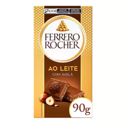 Chocolate Ferrero Rocher Tablete Chocolate Ao Leite com Avelã 90g