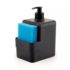 Dispenser para Detergente e Esponja 500ml Dasplast 0142 Preto