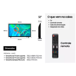Smart TV Led 32" HD Samsung Tizen H5000F 2025
