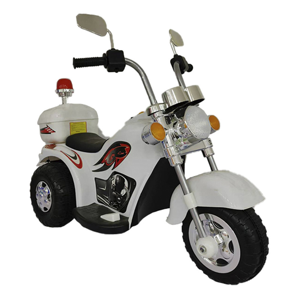 Moto Elétrica Pequena Infantil Guardian X 6V Brinquedo Luz Led Usb Crianças Branca Bang Toys
