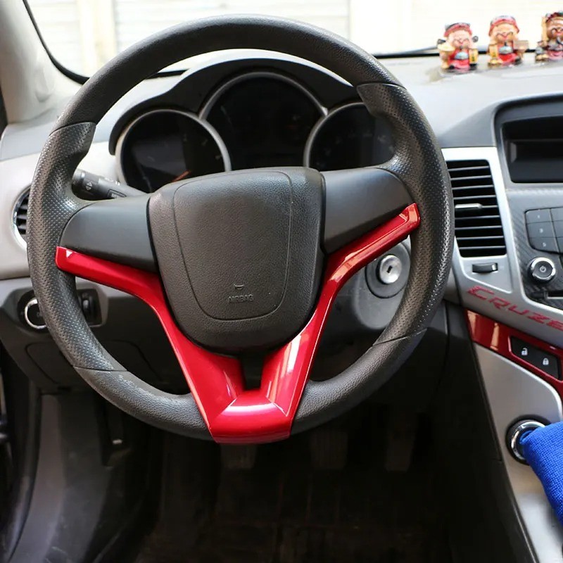 Adesivos De Guarnição Do Volante Carro Para Chevrolet Cruze Trax Tracker 2009-2015 Capa Decorativa Acessórios Exteriores — imagem 2 de 2