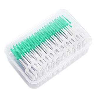 200 Unidades Escovas De Silicone Interdentais Palitos De Dente Escova Ferramentas De Limpeza Oral em Oferta na Shopee