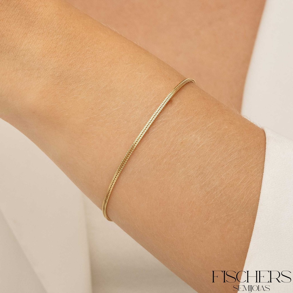 Pulseira Feminina Fita Folheada a Ouro 18k - Fischer Semijoias