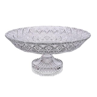 Fruteira Centro de Mesa de Vidro com Pé 30cm Malaga