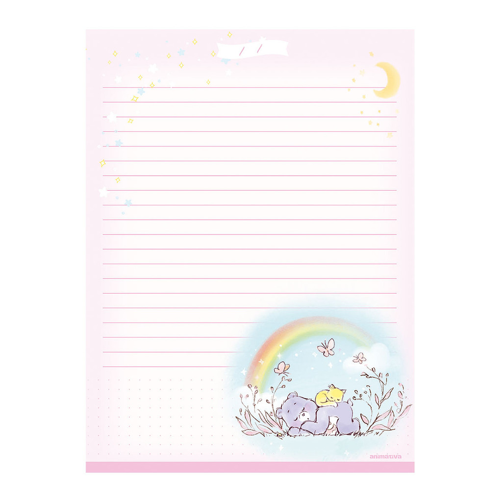 Detalhes do Bloco de papel carta com 48 folhas Ursinhos Carinhosos Animativa