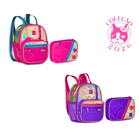 Kit Lancheira 2 em 1 e Estojo Rebecca Bonbon Holo Shine - Clio Style em Oferta na Shopee