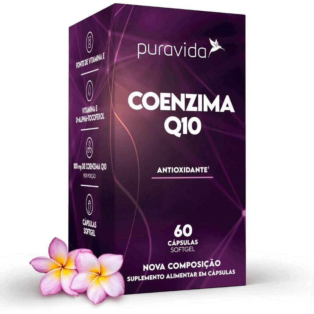 Coenzima Q10 - 60 Cápsulas - Puravida em Oferta na Shopee