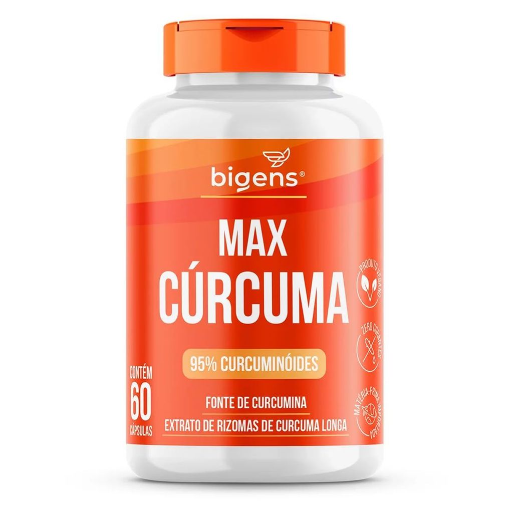 Max Curcuma 95% Curcuminoides - 60 Cápsulas - Bigens