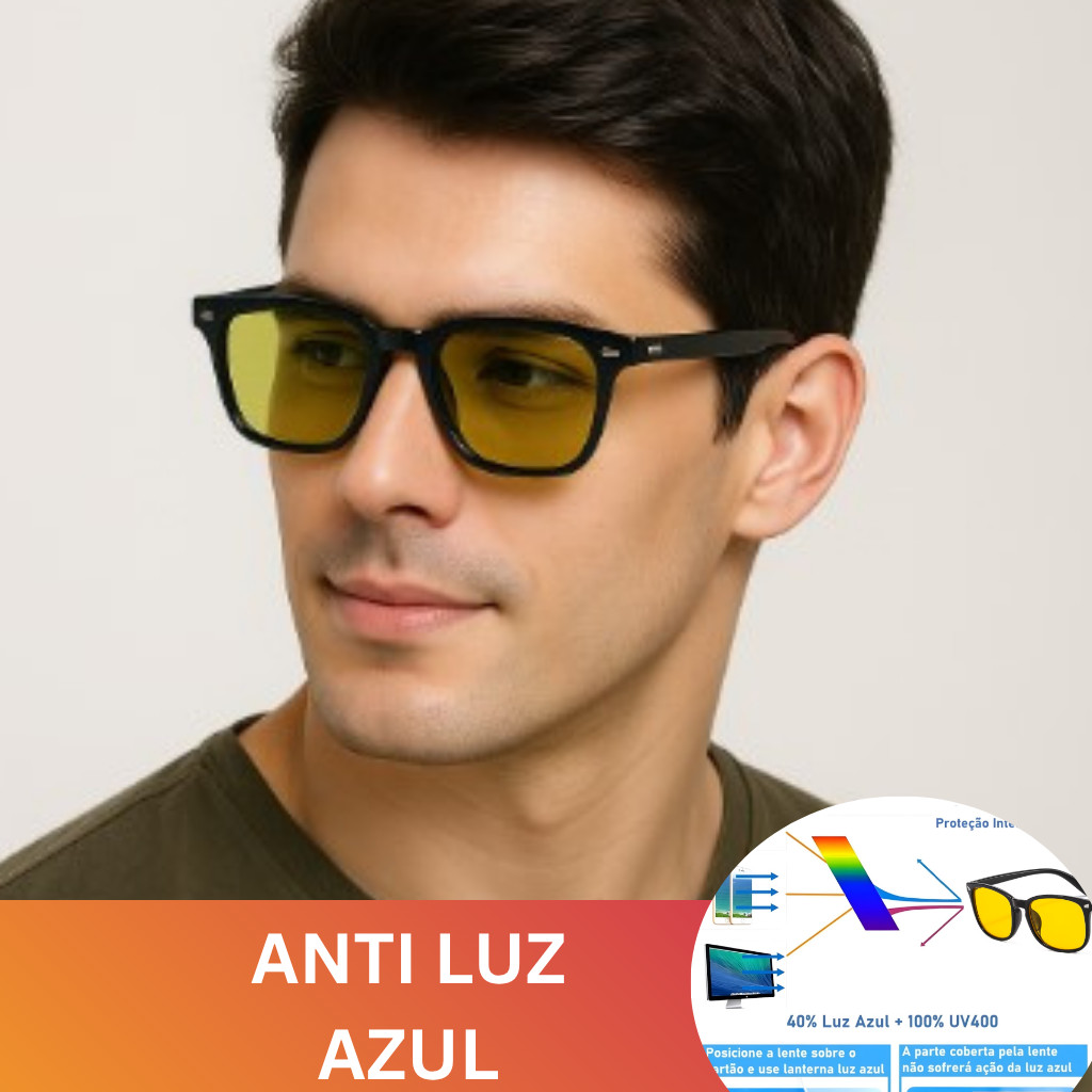 Óculos Anti Luz Azul Fadiga E Proteção Uv Para Computador em Oferta na Shopee