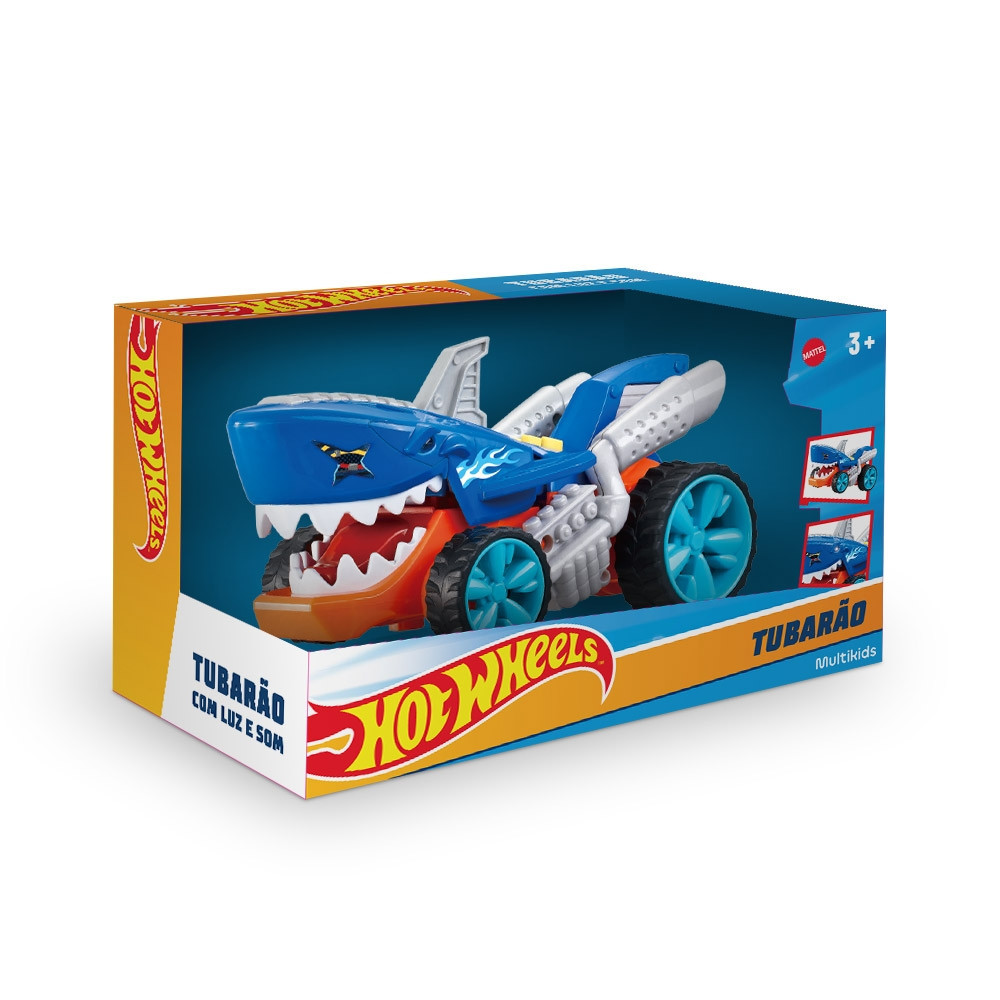 Hot Wheels Carros Tubarão Com Luz e Som - BR2483 em Oferta na Shopee