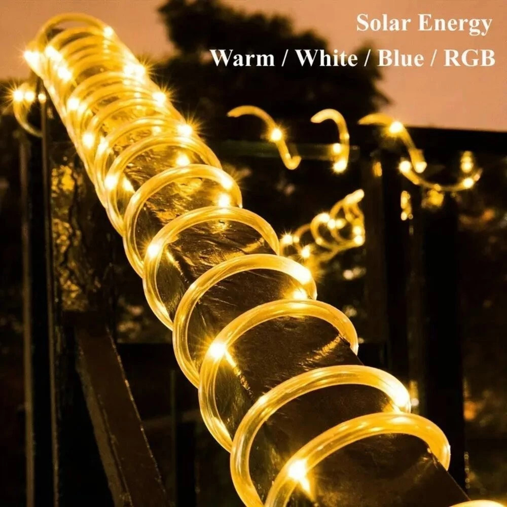 10M/20M/300LED Luz Solar De Corda De PVC IP65 À Prova D 'Água Para Jardim Decoração De Natal De Fada Guirlanda — imagem 2 de 2