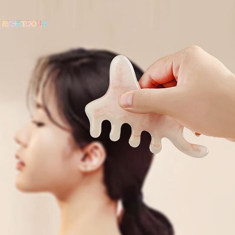 Rightrous Corpo Meridiano Massagem Pente Plástico Cinco Dentes Largos Acupuntura Circulação Sanguínea Anti-Estático De C