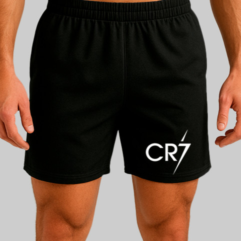 Short Masculino Bermuda Cr7 Cristiano Ronaldo futebol Tactel Elastano Academia Treino Praia