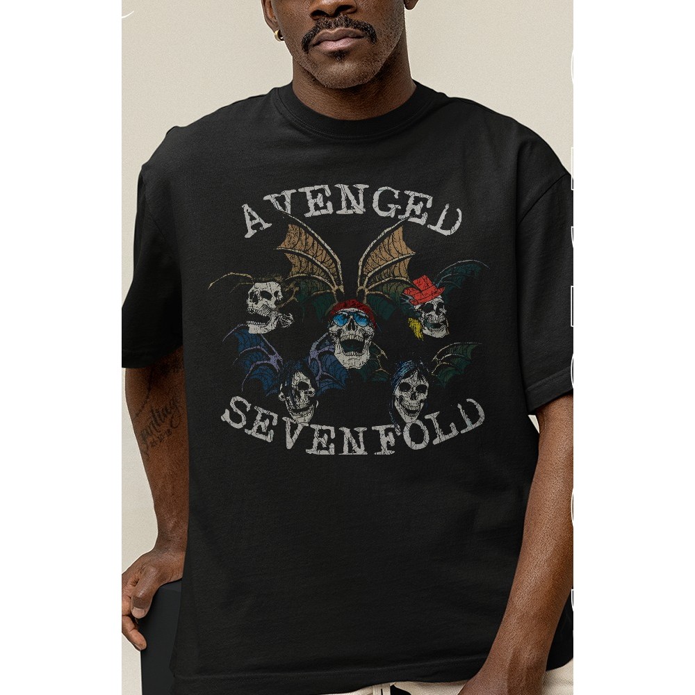 [Camiseta Premium em Algodão Puro]GXG Camiseta Basica e OVERSIZED Avenged Sevenfold Skull A7x World Tour Rock N roll Uni em Oferta na Shopee