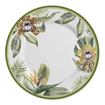 Conjunto Pratos Raso De Jantar Cerâmica Contoy Alleanza Mesa Posta - 29cm