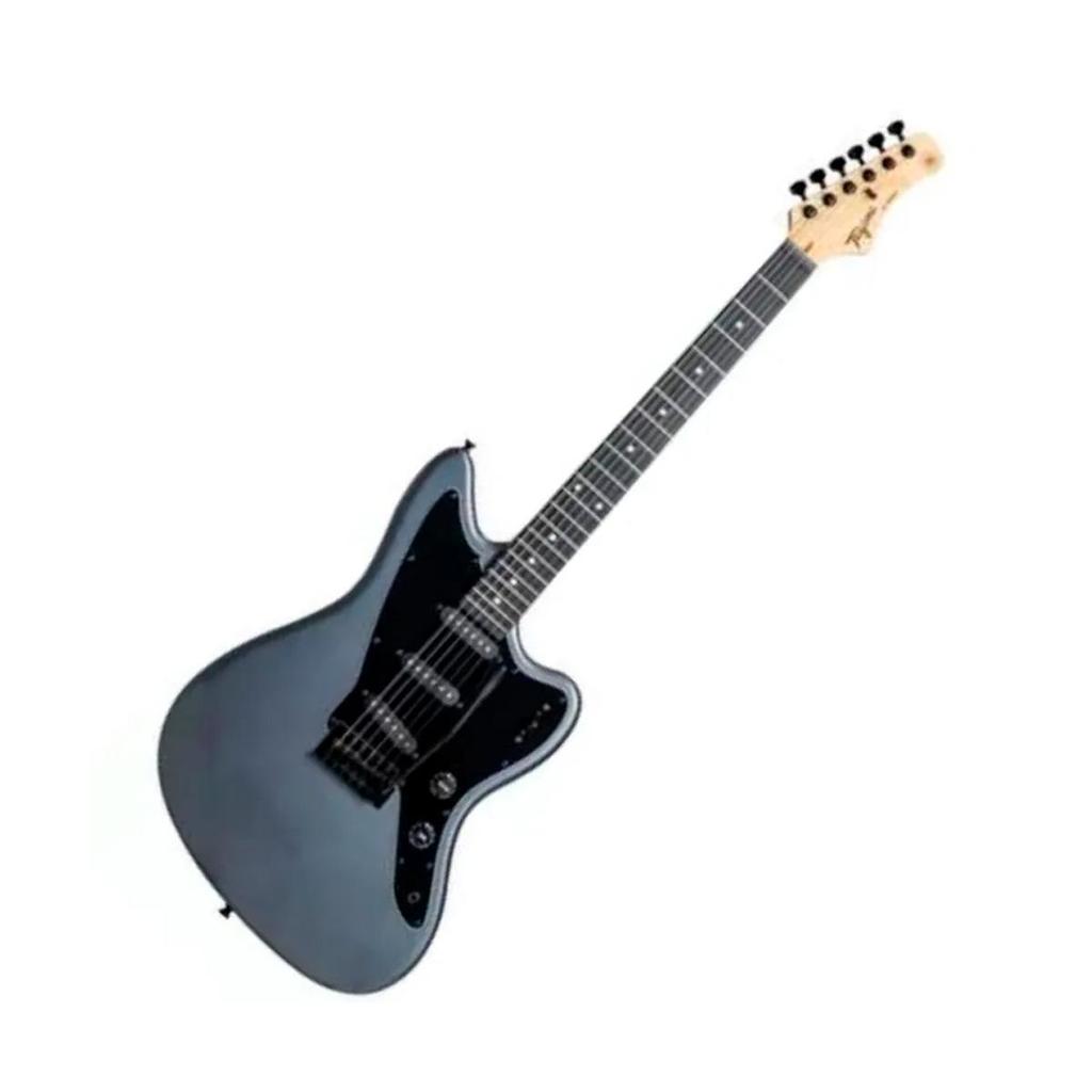TAGIMA TW-60 SILVER SATIN GUITARRA ESCUDO PRETO