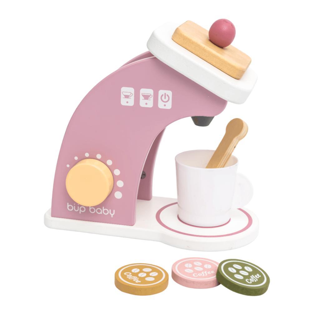 Brinquedo De Madeira Kit Máquina De Café Rosa Büp Baby em Oferta na Shopee