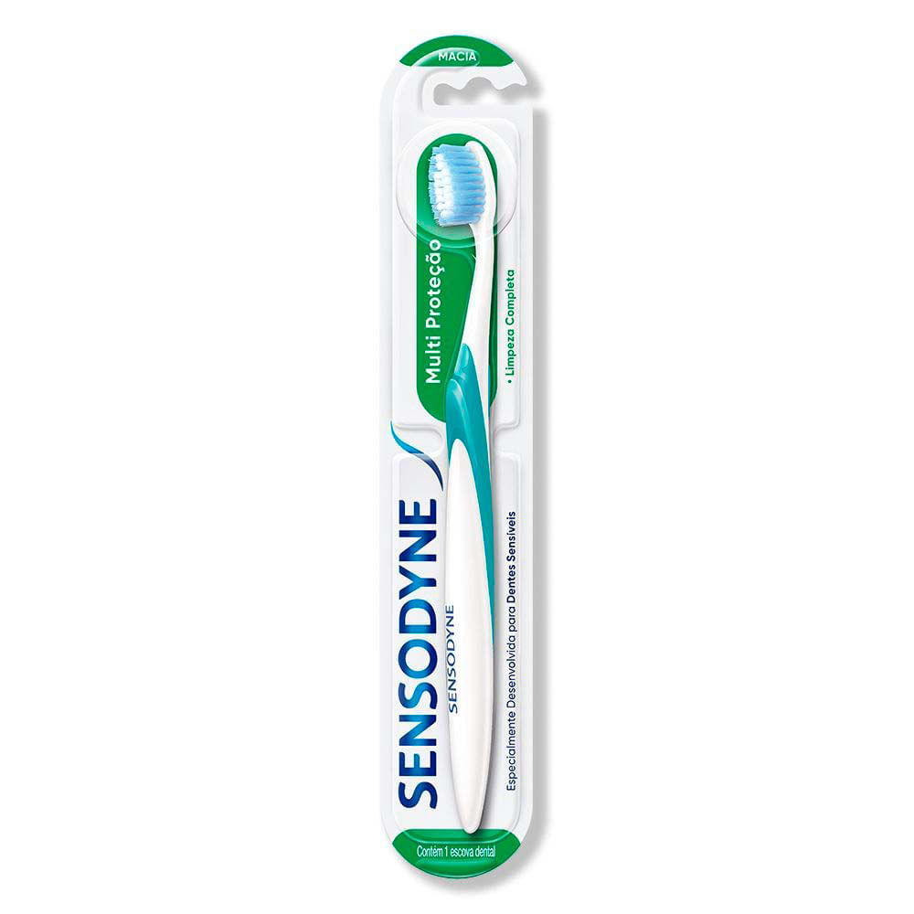 Escova Dental Sensodyne Multi Proteção Macia Cores Sortidas com 1 Unidade