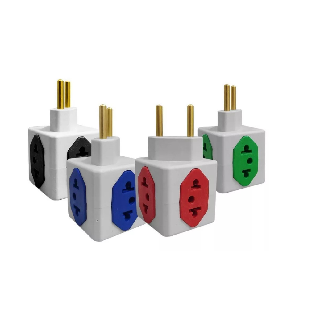 Kit 50 Adaptador Tomada 10/20A POWER CUBO 4 em 1 ( Novo Te Benjamin ) ATACADO E REVENDA