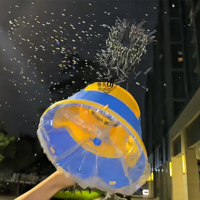 Bons itens|Máquina de bolhas brinquedos divertidos máquina de bolhas de ar portátil bonito mão empurrar céu bolha novo e
