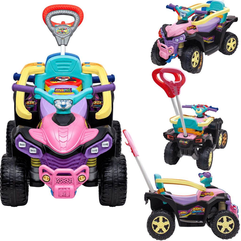 Quadriciclo Infantil de Empurrar e Passeio Maral Baby Quad Rosa — imagem 2 de 2