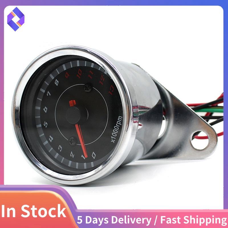Medidor Analógico RPM DC 12V , Tacômetro Para Motocicletas Com Luz De Fundo LED Azul , 1000RPM , Digital De Tacho De Mot
