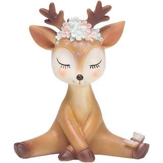 Figuras de Veado para Decoração, 4,3", Veado Fofo, Decoração de Natal para Casa, Ornamento de Resina, Topper de Bolo, De