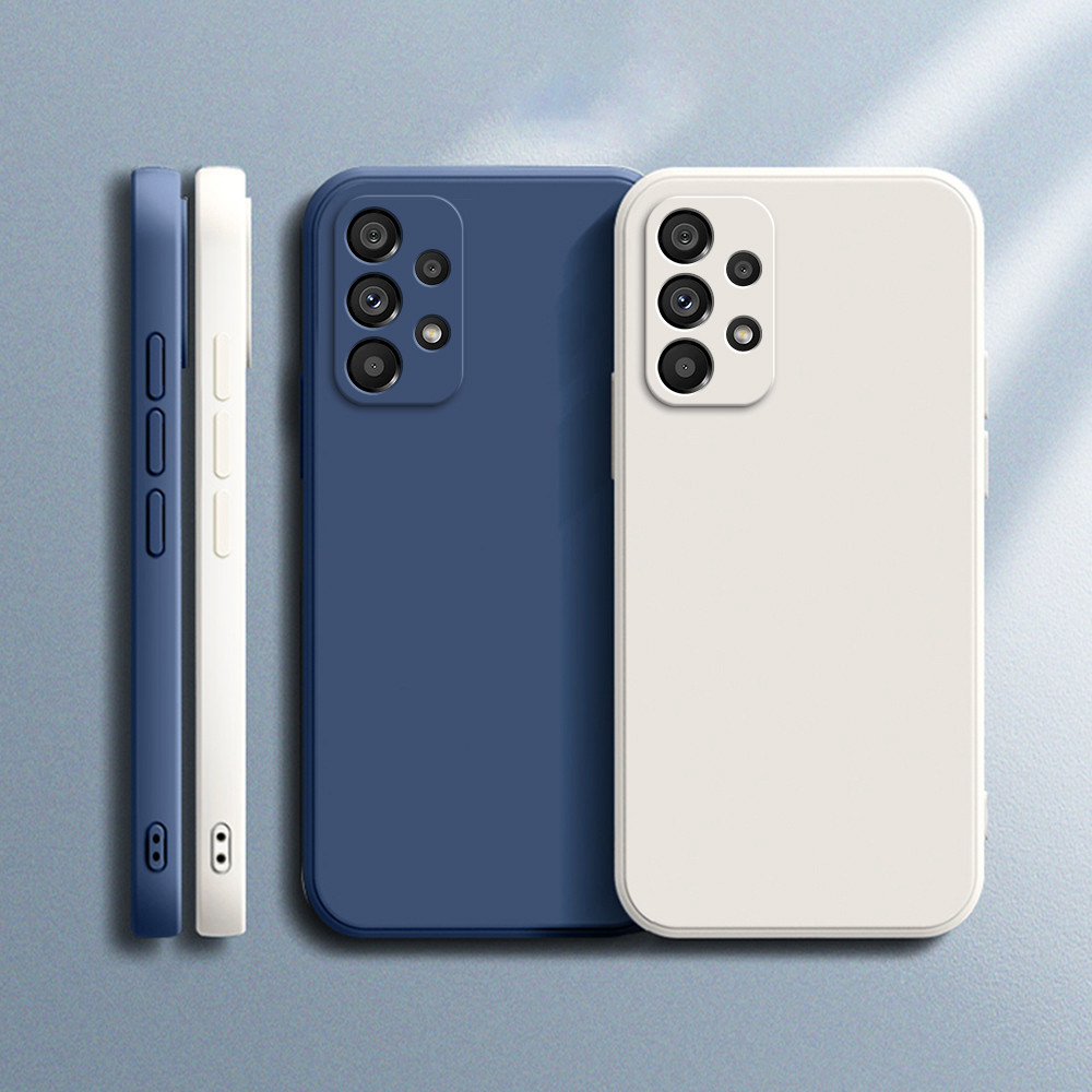 Para Samsung A13 4G Caso Galaxy A13 A23 A33 A53 A73 A14 A24 A34 A54 A05 A15 A25 A35 A55 5G Quadrado De Silicone Líquido