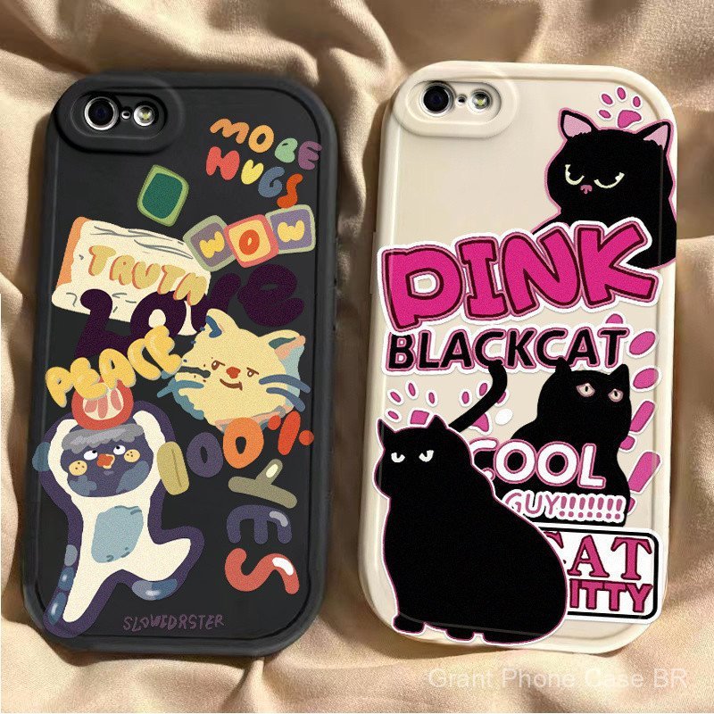 甜酷猫咪 大眼睛 彩绘 卡通 TPU 手机壳 Casing For Samsung A73 A71 A55 A54 A53 A52 A52S A51 A50 A35 A33 A32 A31 A24 A23 A22 A20S A15 A14 