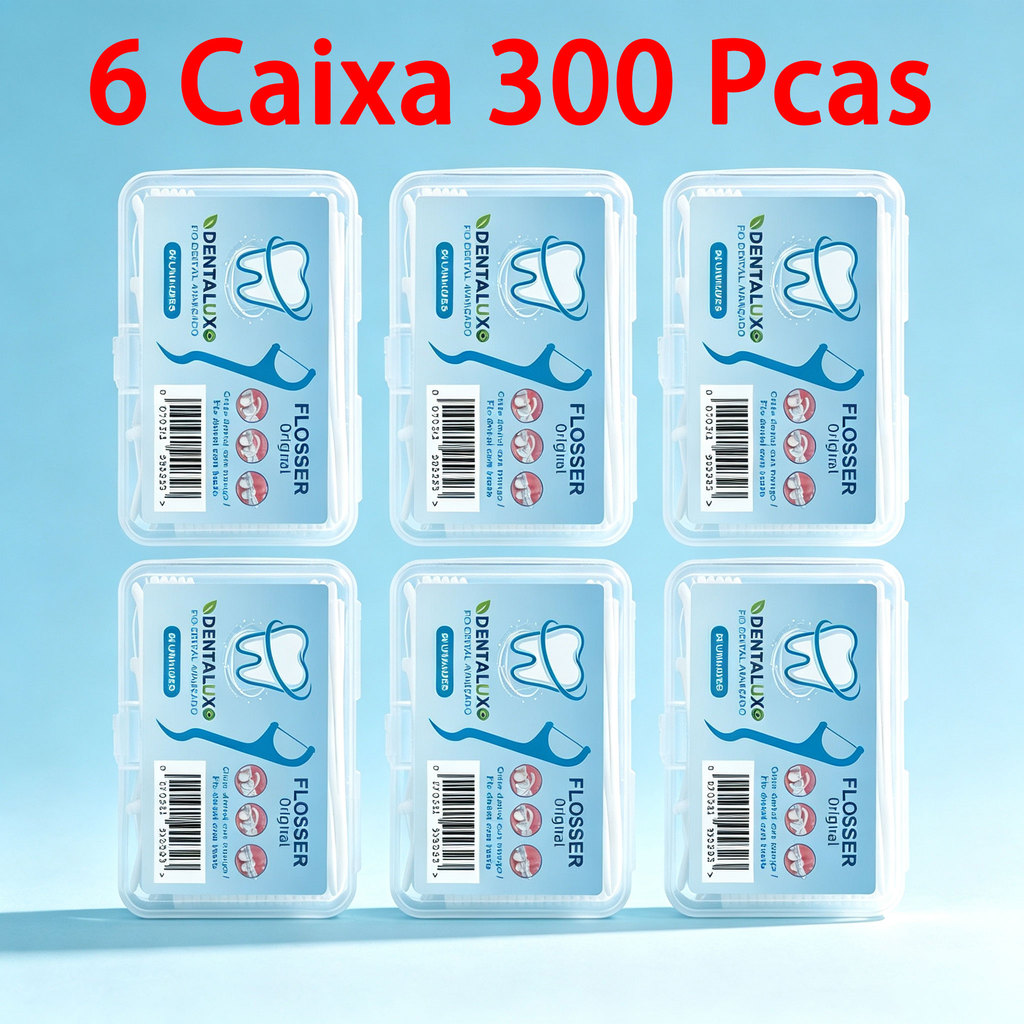 Kit com 50/100/300 Unidades de Fio Dental Haste Formato Arco Ultrafino