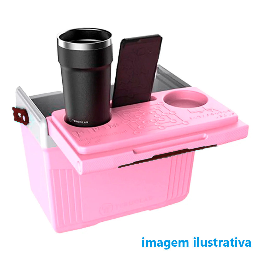 Caixa Cooler Térmico Pequeno 8 Litros Rosa Até 12 Latas + Jarra Térmica 2,5L Termolar · foto 2