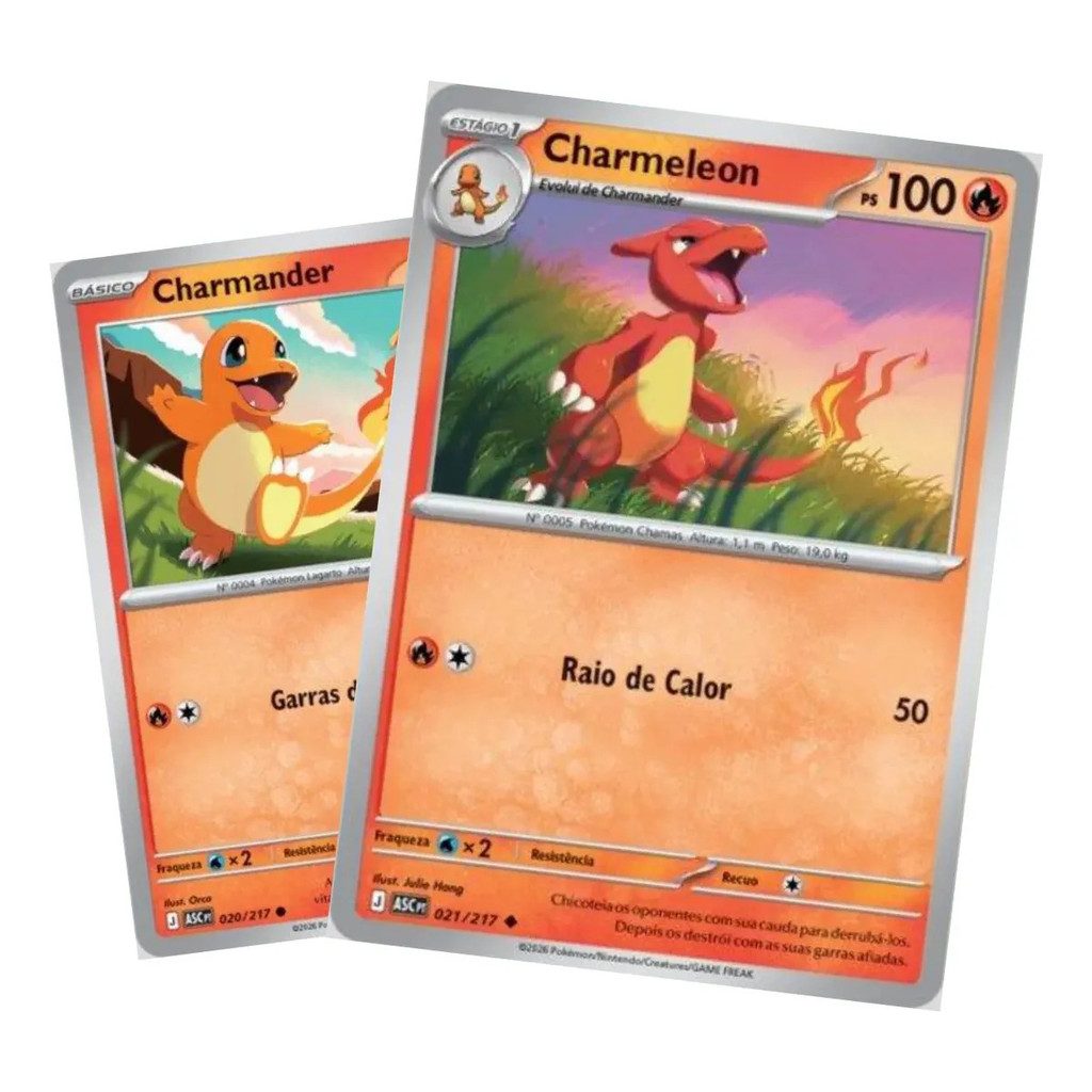 Pokémon Heróis Excelsos Charmander E Charmeleon Original Tcg