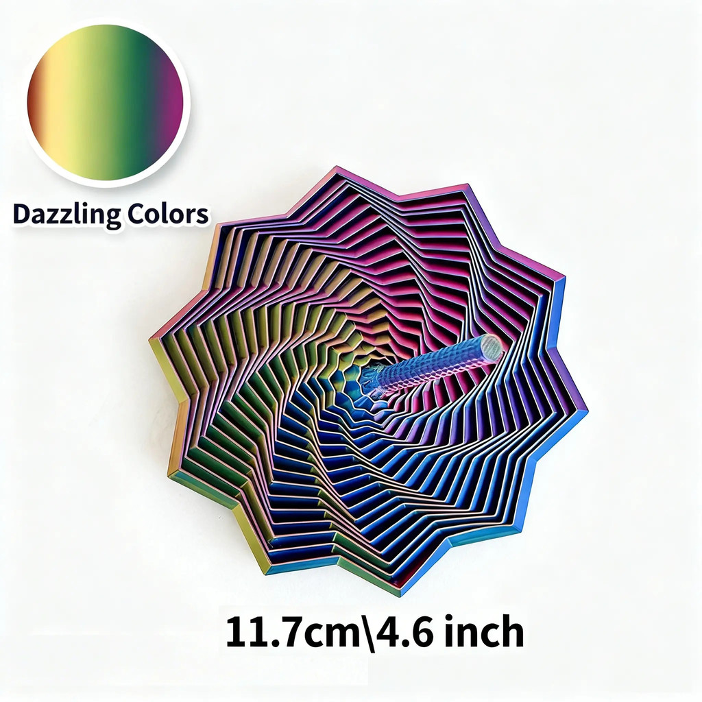 Brinquedo sensorial em forma de estrela, impresso em 3D, para as pontas dos dedos, um novo tipo de espiral rotativa sens