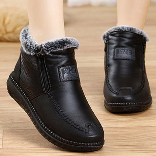 Senhoras botas de inverno impermeável à prova de neve antiderrapante quente pelúcia senhoras sapatos casuais VGLL