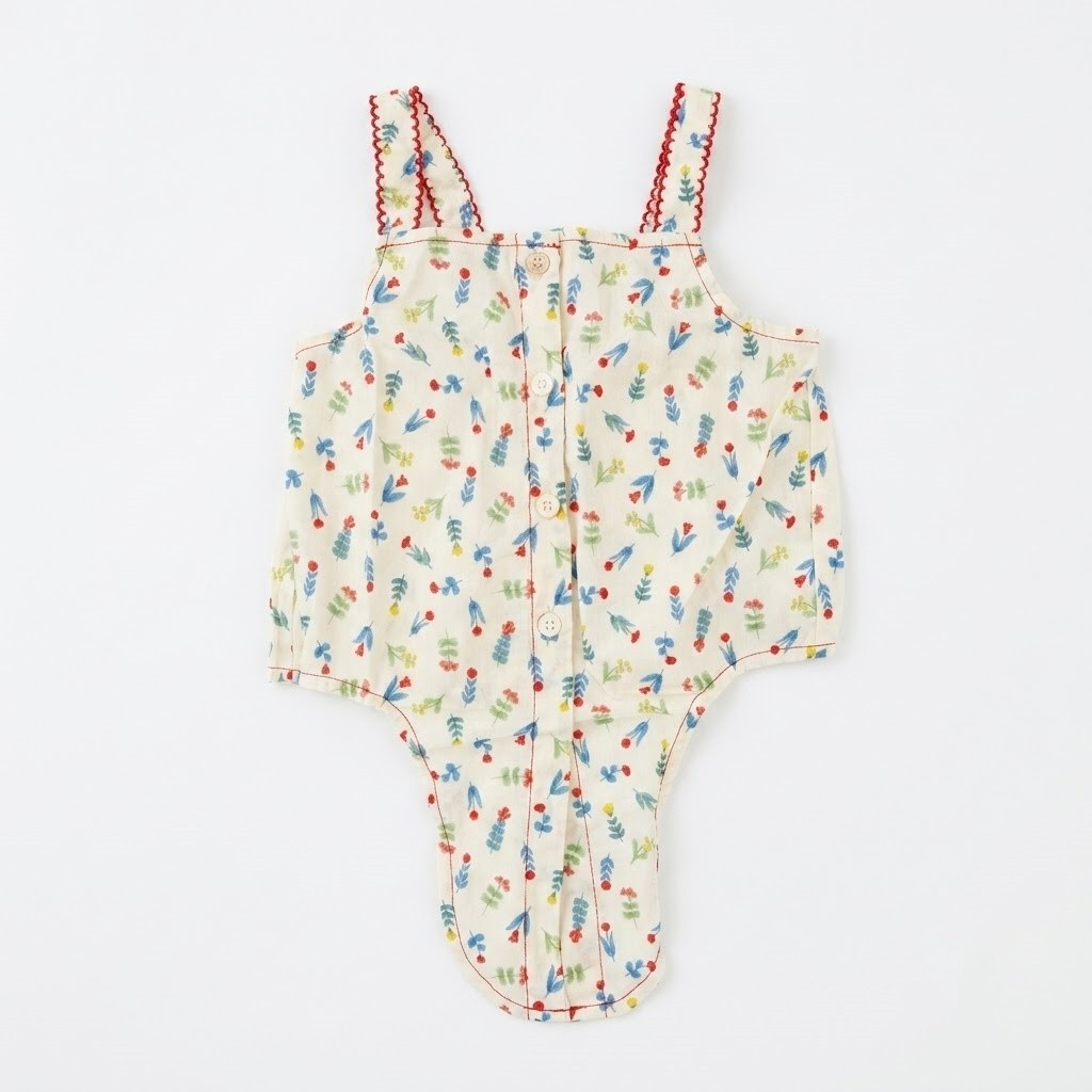 Theioioio Blusa Regata Alça Infantil 100% Algodão Floral Tecido Plano Verão 2-6 Anos TWA70368