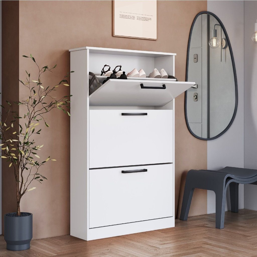 Sapateira para Quarto 18 Pares Melissa Branco Branco
